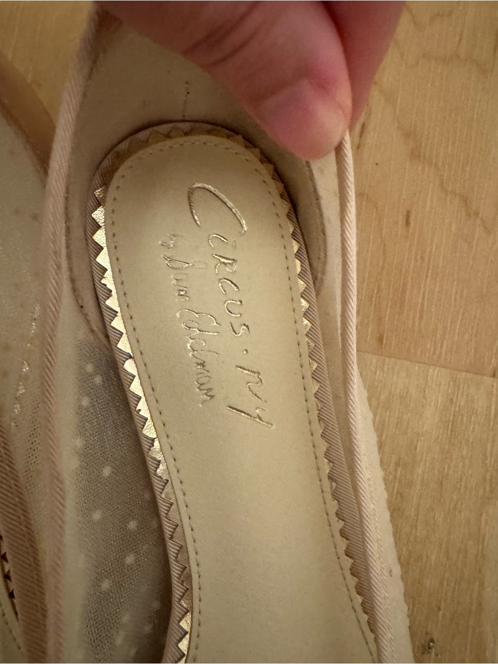 NWOT Circus Sam Edelman Ivory Bow Mesh Pointed Flats Size 6.5 - Picture 3 of 6